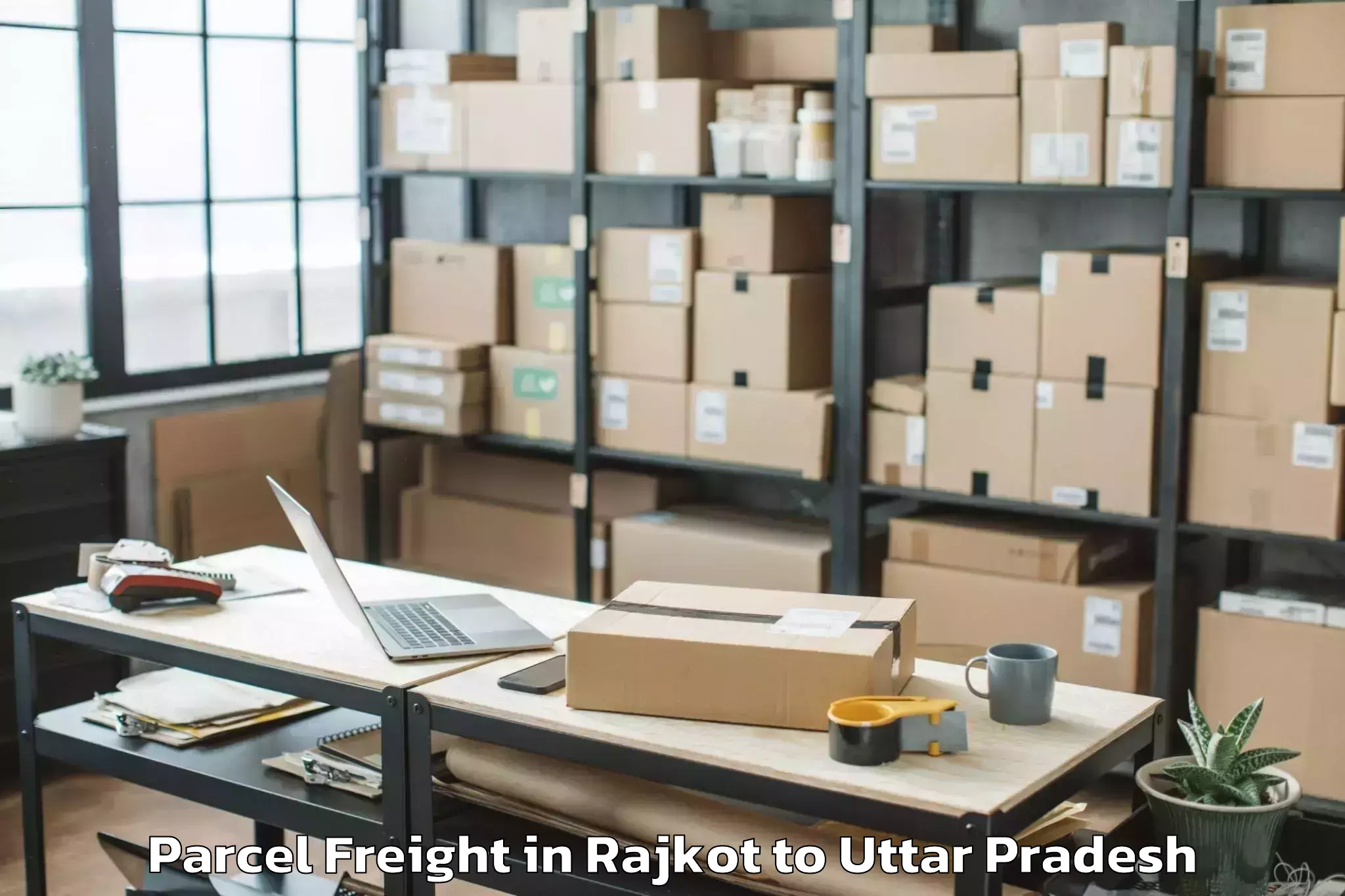 Quality Rajkot to Baheri Parcel Freight